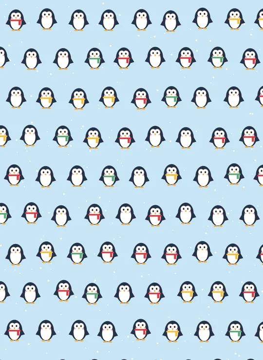 Penguins bookmark design