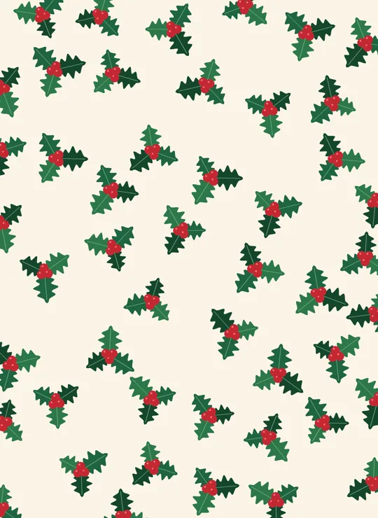 Holly bookmark design