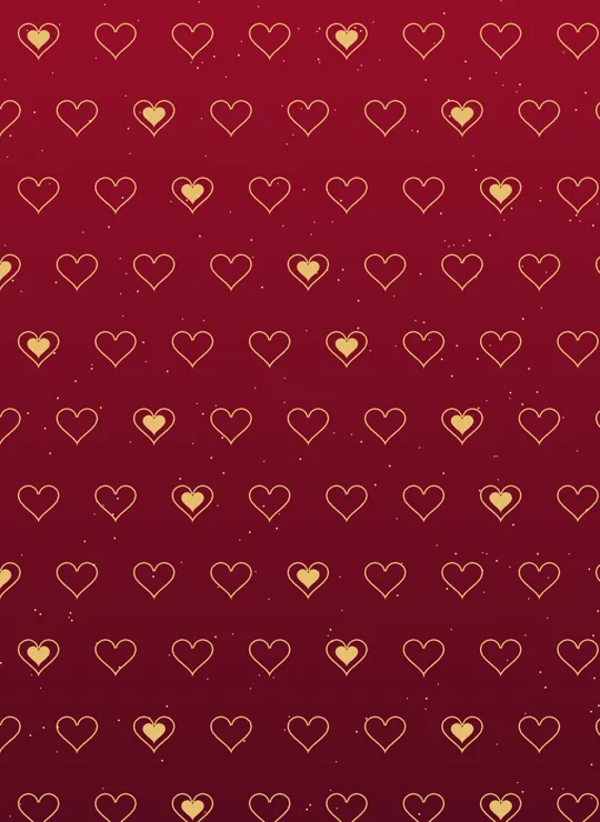 Gold Hearts bookmark design