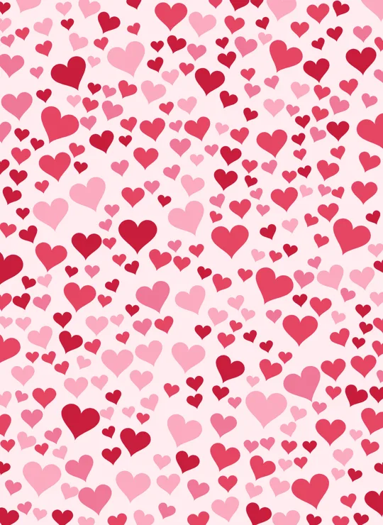 Scattered Hearts bookmark design