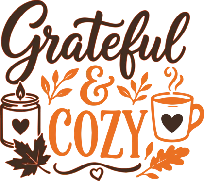 Grateful and Cozy sticker
